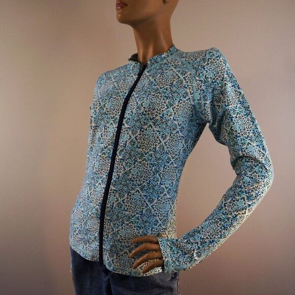 HELEN JON Sz L Beach Break Rash Guard Upf 50+ Montrose $144 Swim Shirt NWT - Picture 2 of 11